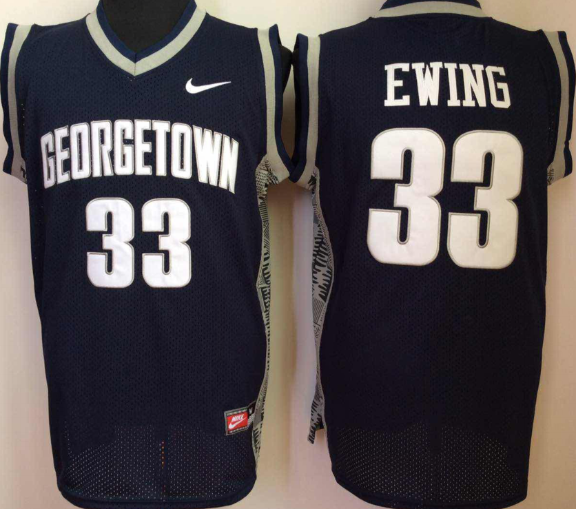 NCAA Men Georgetown Hoyas BLUE #33 ewing